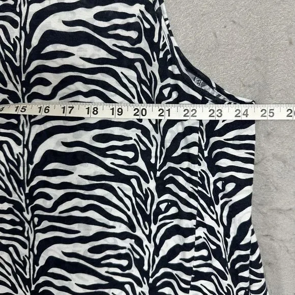 CJ Banks Womens Pullover Tank Zebra Sleeveless Top Plus Size 2X - Picture 6 of 11